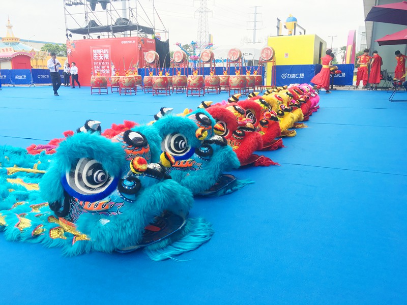 惠州万达广场开业醒狮表演