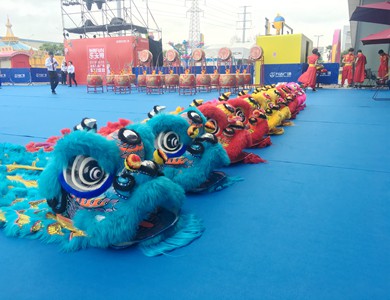 惠州舞狮表演的句子